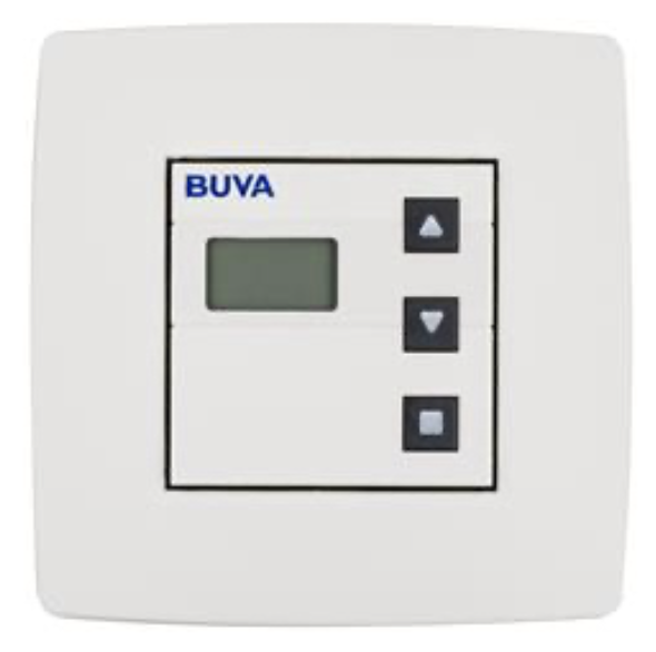 BUVA ventilatie keuken- en badkamerbediening laag model - batterijgevoegd - geschikt voor Q-Stream ventilatiebox