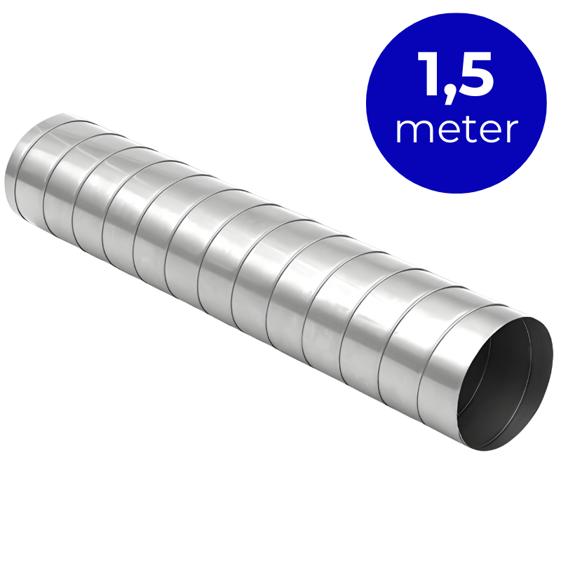 Filterfabriek Huismerk Spirobuis dia 160mm - lengte 1,5 meter - rond gegalvaniseerd